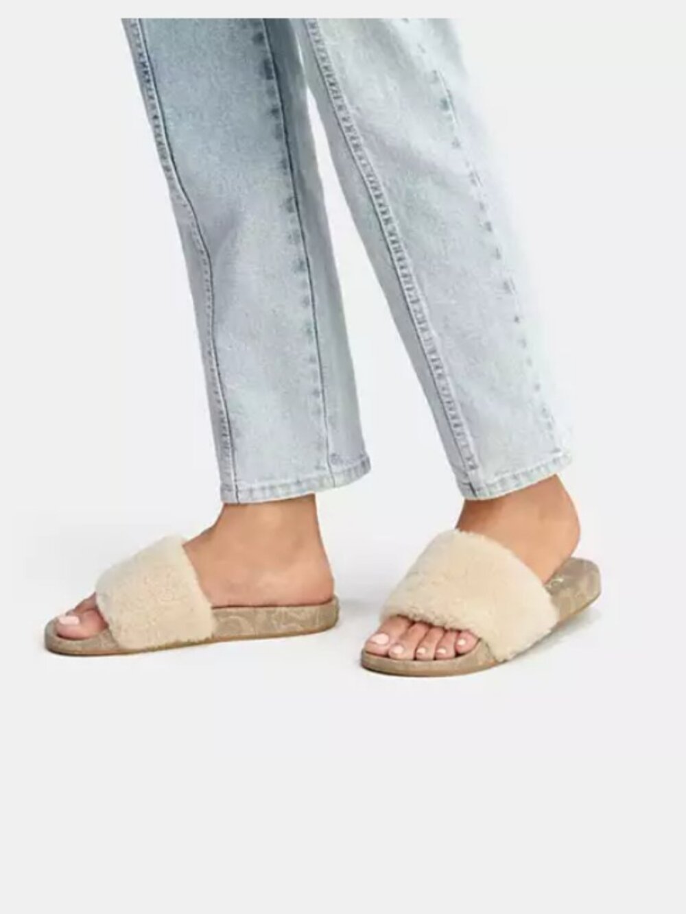 NEW WITH BOX - Coach Shearling Ulla Slide